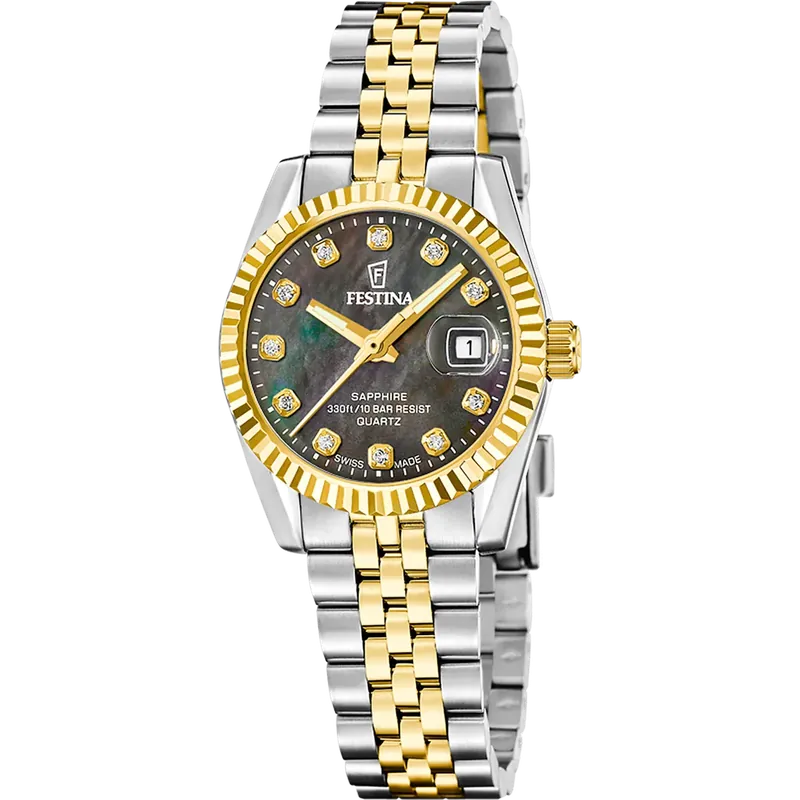 Festina Swiss Made Noche y Oro F20088/5