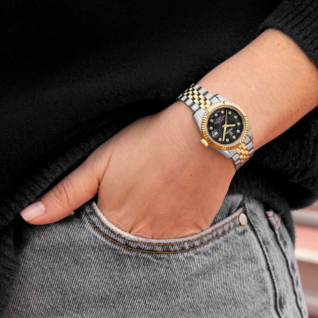 Festina Swiss Made Noche y Oro F20088/5