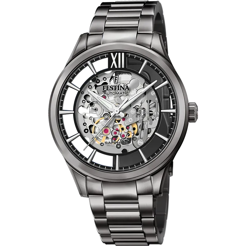 Festina Automatic Esqueleto Grafito F20632/1